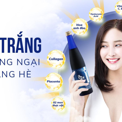 DA TRẮNG KHÔNG BẮT NẮNG Combo 3 Chai: PLACENTA + SAKURA PLACENTA + SAKURA COLLAGEN Nước Uống Đẹp Da Từ Nhật Bản Số 1 VN