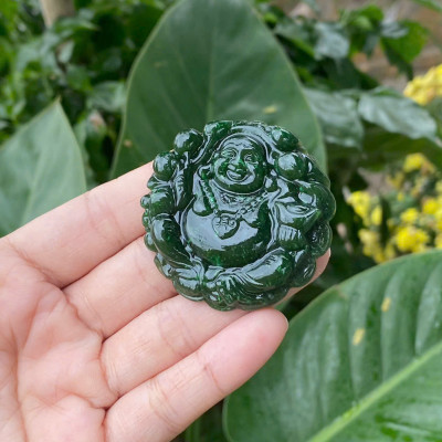 Mặt dây chuyền ngọc bích phật di lặc, mặt dây chuyền ngọc bích|phongthuygiaphat