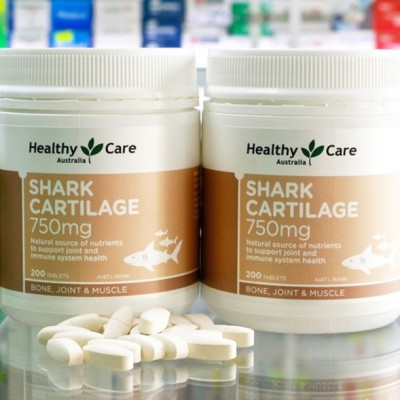 Sụn vi cá mập Úc Healthy Care Shark Cartilage 750mg tăng cường sức khỏe xương khớp, chức năng vận động - OZ Slim Store