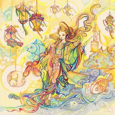 Tranh in nghệ thuật "Nghệ Nhân Lồng Đèn"