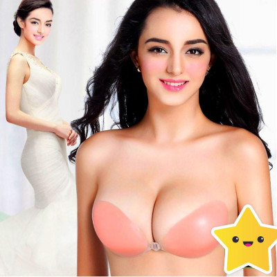 Áo ngực silicon không dây không gọng đệm dày nâng ngực siêu đẹp_dán ti silicon loại dày tặng kèm dây quai trong