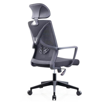 Ghế công thái học lưng lưới nệm vải có tựa đầu Ghế xoay văn phòng tăng giảm độ cao Ghế làm việc văn phòng có khung nhựa đen / Ergonomic chairs / Ghế Ergonomic / office chairs CM4501-M CAPTA TpHCM