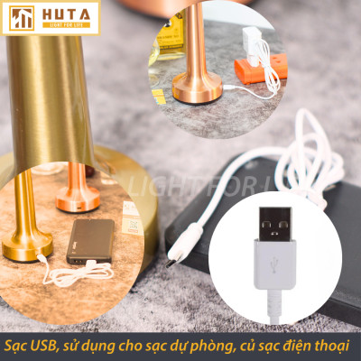 Đèn Bàn Led Quầy Bar Nhà Hàng HUTA RESNONCUT Đèn Tích Điện Cảm Ứng Điều Chỉnh Ánh Sáng Trang Trí Bàn Ăn Lounge Sự Kiện