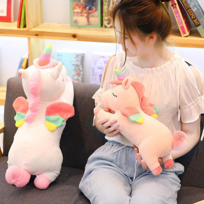 Gấu Bông Kỳ Lân Nằm Dễ Thương, Ngựa Một Sừng Unicorn Nằm Siêu Mềm Mịn (30cm--->60cm) Gối Ôm Kỳ Lân Đáng Yêu Hàng Cao Cấp