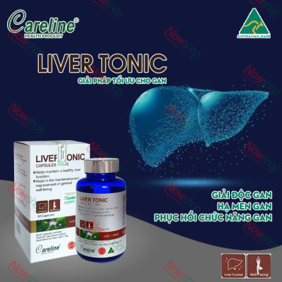 Liver Tonic 13000mg Careline hộp 60 viên cải thiện chức năng gan giúp giải độc mát gan hạ men gan