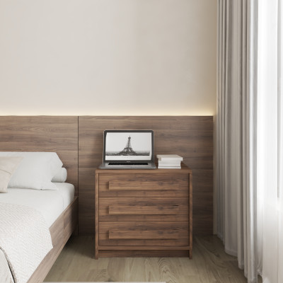 HAPPY FURNITURE , Tủ lưu trữ 3 ngăn kéo - RUBEL, THK_254 , 60cm x 40cm x 55cm DxRxC