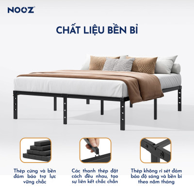 Giường Sắt NOOZ Chịu Lực Cao Thiết Kế Hiện Đại Dễ Lắp Ráp NOOZ Home Goods Metal Platform Bed Frame