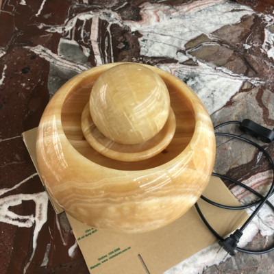 Thác nước phong thủy luân hồi đá ngọc hoàng long - Cao 27cm