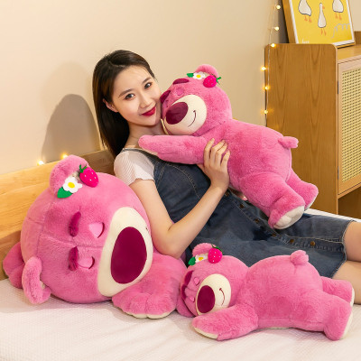 Gấu Bông Gấu Dâu Losto Nằm Dễ Thương Siêu Hot (25cm--->1m3) Gối Ôm Gấu Dâu Losto Cute Mềm Mịn, Hàng Xịn Cao Cấp Loại 1