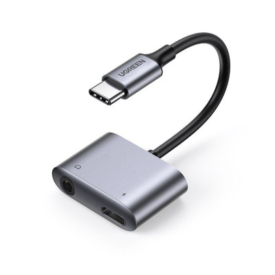 Ugreen UG60164CM231TK 7cm usb type c sang 3.5mm Bộ chuyển đổi có chipset hỗ trợ samsung nguồn PD - HÀNG CHÍNH HÃNG