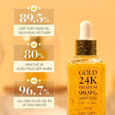 Serum tinh chất vàng 24k The Rucy Premium 99% Ampoule (50ml) - Hàng chính hãng