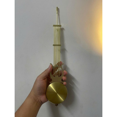 Cây lắc đồng hồ treo tường cao cấp 30cm – Cây lắc hợp kim mạ vàng bóng, dùng cho đồng hồ gỗ lũa, đồng hồ cổ
