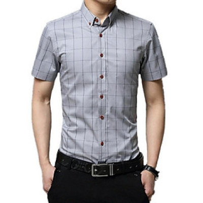 Áo Sơ Mi Nam Ngắn Tay Phối Caro Mẫu XR01 Thời Trang Cao Cấp PONIVA Chất Kate Mềm Mịn Tạo Cảm Giác Thoải Mái Khi Mặc