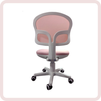 Ghế học bài cho bé gái màu hồng CE1004-M Ghế xoay học sinh chống cận chống gù lưng lưới nệm vải không tay nhỏ gọn chân nhựa xoay có bánh xe tại HCM