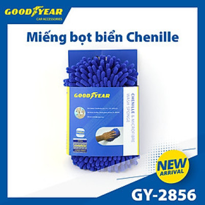 Miếng Bọt Biển Chenille Sợi Nhỏ Mềm San Hô Tiện Dụng Rửa Xe Máy, Ô tô, Lau Dọn Nội Thất GOODYEAR GY-2856 - Nhập Khẩu Chính Hãng