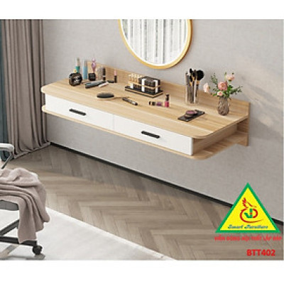 Bàn làm việc, bàn trang điểm treo tường bằng gỗ BTT402 - Nội thất lắp ráp Viễn Đông Adv 