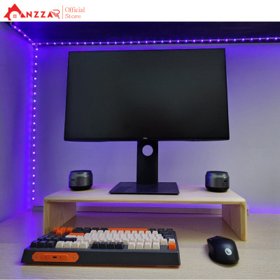 Kệ Màn Hình Máy Tính Monitor Sơn Phủ Bóng Kệ Gỗ Kê Màn Hình Uốn Cong Độc Đáo Sang Trọng Anzzar-06