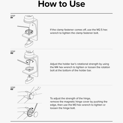 Giá đỡ cho điện thoại, máy tính bảng RINGKE Clamp Stand Holder - Hàng Chính Hãng