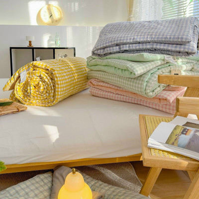 Chăn Hè Kẻ Đũi Cotton Xơ Đậu Nành, Chăn Đũi Kẻ Hàn Quốc Cao Cấp Kích Thước 2mx2m3 Hàng Nhập Khẩu - LOẠI 1- HÀNG CHÍNH HÃNG MINIIN