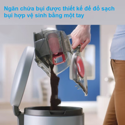 HÀNG NHẬP KHẨU - Máy hút bụi không túi Philips XB2023/81, Serial 2000, công suất 1500W