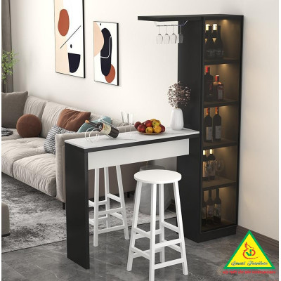 Quầy bar mini, quầy bar kiêm vách ngăn phòng khách nhà bếp 4VQB05 ( Không kèm ghế )- NỘI THẤT LẮP RÁP VIENDONGADV