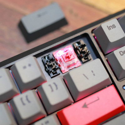 Bàn phím cơ không dây E-Dra EK368W V2 , Hotswap, E-Dra Switch (Brown/Red) - Hàng chính hãng