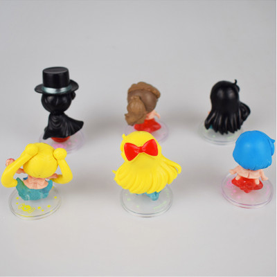 Bộ 6 mô hình Sailor Moon Thủy Thủ Mặt Trăng (4-6 cm) sưu tầm, trang trí bàn học