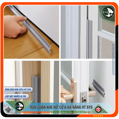 Ron Chặn Khe Cửa HT SYS - Chất Liệu PU Và PE Cải Tiến - Ron Chặn Khe Cửa, Chân Cửa, Khung Cửa - Ngăn Gió Lùa, Cách Âm, Chống Bụi, Ngăn Côn Trùng, Chống Thoát Khí Điều Hòa, Chống Va Đập Cửa - Hàng Chính Hãng