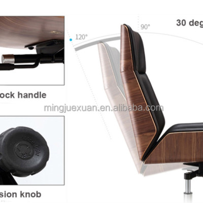 Ghế giám đốc da bò lưng ốp gỗ cao cấp có tựa đầu NB1004, công thái học lưng ốp gỗ chống mỏi lưng