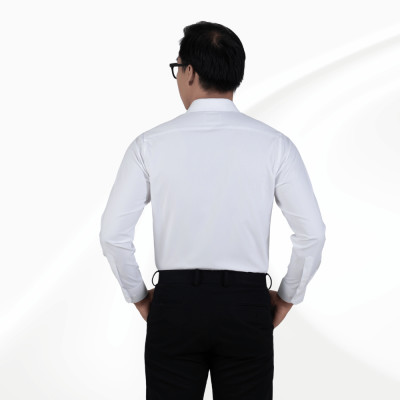 Áo sơ mi nam dài tay màu trắng không túi GENTITI by Thái Tuấn -  1C803HAKT101