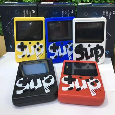 Máy chơi game cầm tay 4 nút SUP hơn 400 trò vui nhộn, tuỳ chọn thêm tay cầm, kết nối được với TV (Giao màu ngẫu nhiên) - Hàng nhập khẩu
