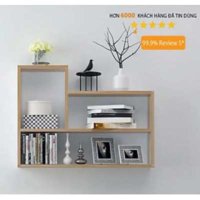 Kệ Để Sách Treo Tường Hiện Đại Juno Sofa CTKT181  KT 62cm x 80cm x 15cm