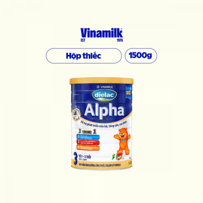 Sữa Bột Vinamilk Dielac Alpha Step 3 Hộp Thiếc (1500g)
