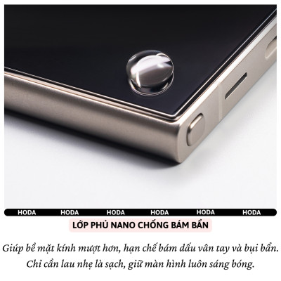 Kính cường lực Full viền màn hình cho Samsung Galaxy S24 Ultra / S25 Ultra hiệu Hoda 0.21mm - Kính Chống Xước 9H, Chống Nổ, Bảo Vệ Toàn Màn Hình iPhone, Nano Chống Bẩn, Trong Suốt Crystal Clear, Tăng Cường Gấp Đôi, Bảo Vệ Loa Tai Nghe, - Hàng nhập khẩu