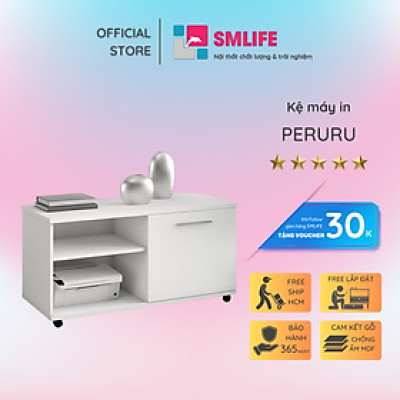 Kệ để máy in gỗ hiện đại SMLIFE Peruru