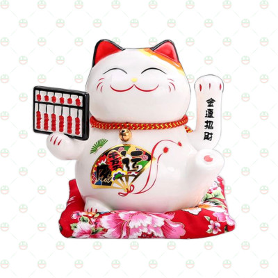 [May Mắn] Mèo Thần Tài Vẫy Ngoắc Tay KhoNCC Hàng Chính Hãng - Bằng Gốm Sứ Đem Tài Lộc Thịnh Vượng Cho Gia Chủ - KLM-MTTCTGS