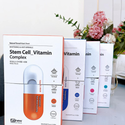 Hộp 10 miếng Mặt nạ Tế Bào Gốc Cao cấp BENEW - Stem Cell Vitamin Complex Hàn Quốc chính hãng