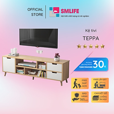 Mẫu kệ tivi phòng ngủ thanh lịch SMLIFE Teppa