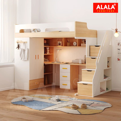 Giường tầng ALALA156 - 3 trong 1/ Miễn phí vận chuyển và lắp đặt/ Đổi trả 30 ngày/ Sản phẩm được bảo hành 5 năm từ thương hiệu ALALA/ Chịu lực 700kg