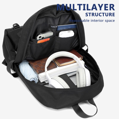 Balo OZUKO chống thấm nước cỡ 15.6inch tiện dụng thời trang cho học sinh