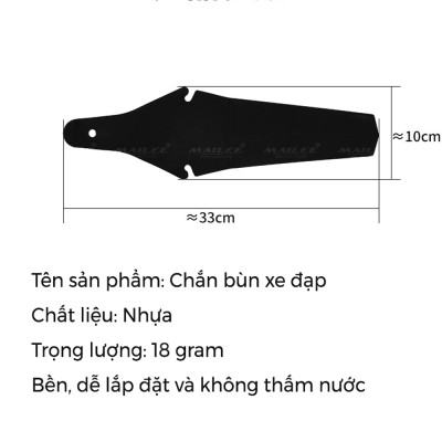 Tấm Chắn Bùn Xe Đạp Sau Gắn Nhanh AS-01 dài 33cm, chống bắn bẩn gắn dưới yên xe đạp - Mai Lee