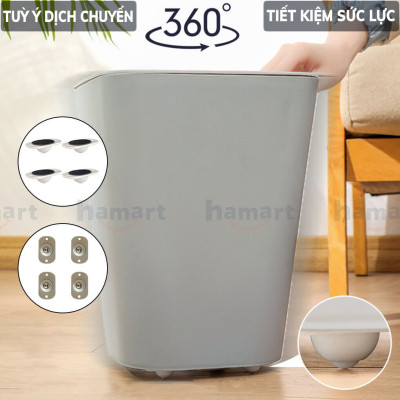 COMBO 4 Bánh Xe Nhựa Inox Di Chuyển Đồ Vật Keo Dán 3M Xoay Linh Hoạt 360° Chịu Tải Lớn