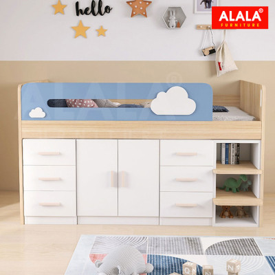 Giường tầng thấp ALALA163 đa năng/ Miễn phí vận chuyển và lắp đặt/ Đổi trả 30 ngày/ Sản phẩm được bảo hành 5 năm từ thương hiệu ALALA/ Chịu lực 700kg