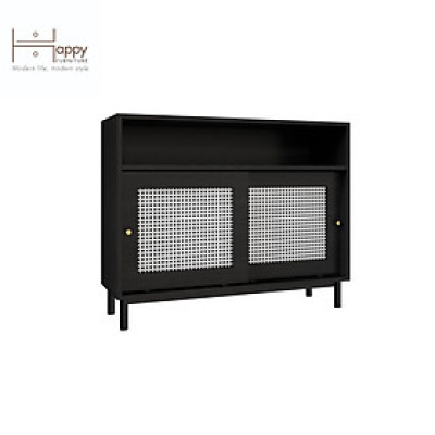 [Happy Home Furniture] ROTAN, Tủ đựng đồ 2 cánh lùa - chân sắt , 100cm x 34cm x 80cm ( DxRxC), TCL_033