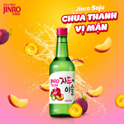[CHÍNH HÃNG] Soju Hàn Quốc JINRO VỊ MẬN 360ml - Combo 6 chai