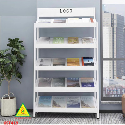 Kệ trưng bày sản phẩm, hàng hóa , kệ trang trí khung sắt mặt gỗ KST419- Nội thất lắp ráp Viễn Đông Adv