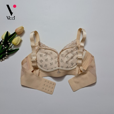 Áo lót nữ không gọng đệm mút dày 3cm Vicci AV.226 bản lưng to không đường may 3 móc nâng đẩy ngực tuyệt đối