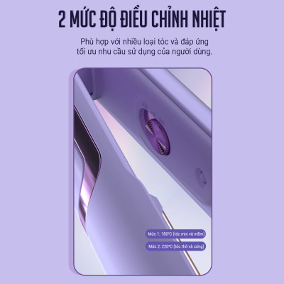 Máy Duỗi, Ép, Uốn Tóc Đa Năng 2 Trong 1 Cao Cấp Besti- Kết Hợp Duỗi, Uốn, Tạo Kiểu Tóc Thông Minh - Dùng Cho Salon Tóc & Tại Nhà - Hàng Chính Hãng 