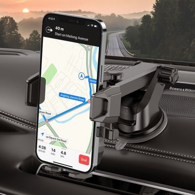 Giá đỡ, kẹp điện thoại thông minh đa năng đế hít được trên taplo, kính ô tô Hoco DCA17 - Hàng chính hãng