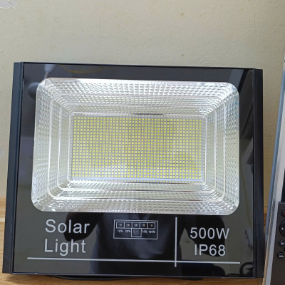 Đèn Năng Lượng Mặt Trời Pha 500W - Đèn Pha Báo Pin + Tấm Pin NL + Remote + Phụ Kiện Ốc Vít + Pin Điều Khiển